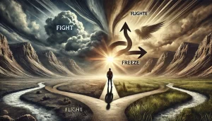 powerful-symbolic-image-depicting-human-resilience-and-adaptability-in-the-face-of-challenges.-The-scene-shows-a-figure-standing-at-a-crossroads